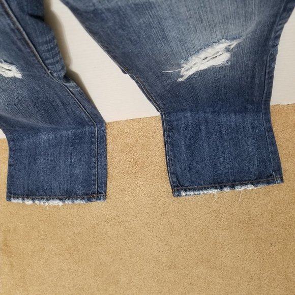 American Eagle jeans 2 Favorite Boyfriend grunge denim distressed ripped torn - Picture 7 of 16